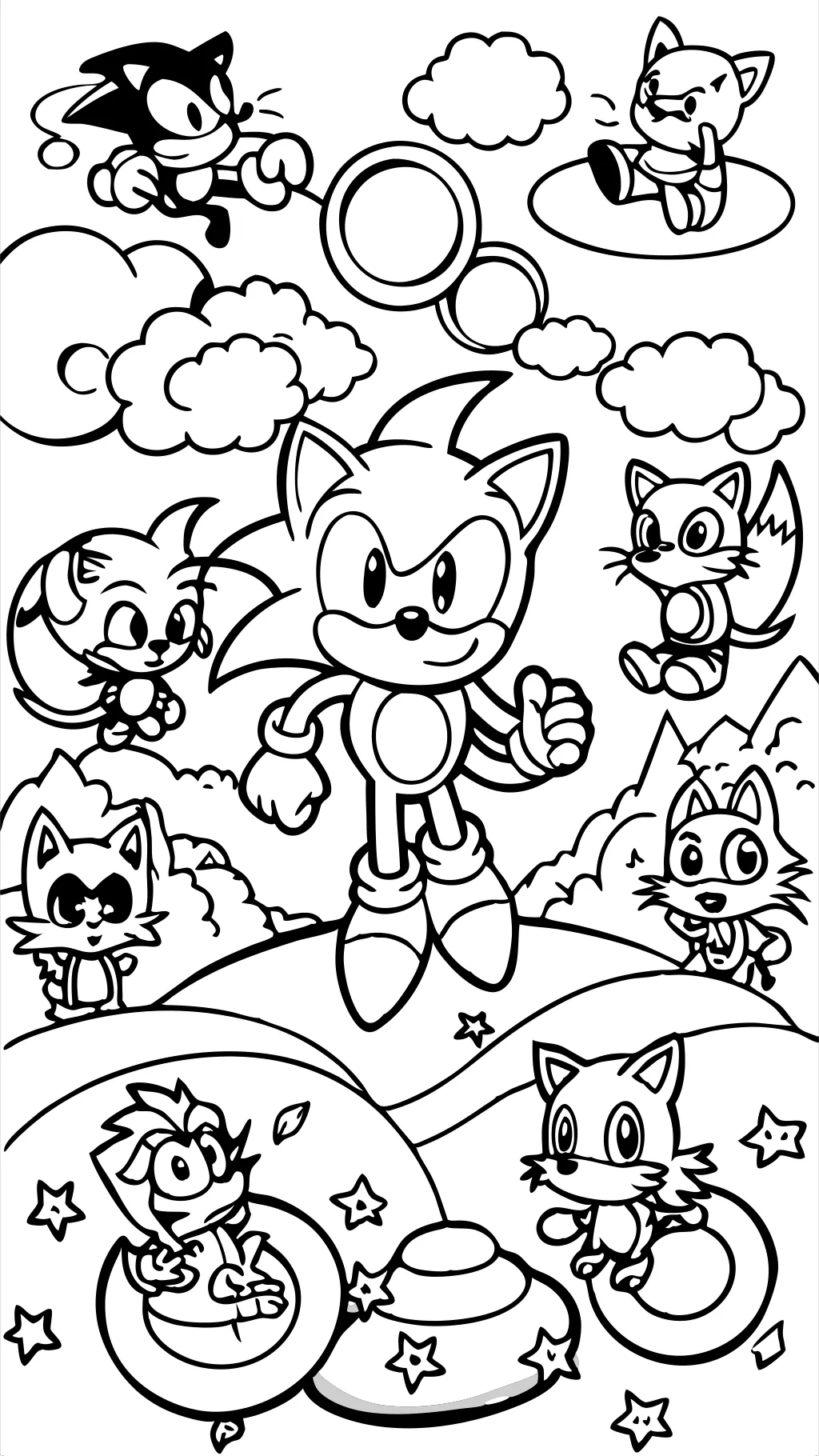 sonic the hedgehog 3 coloring pages